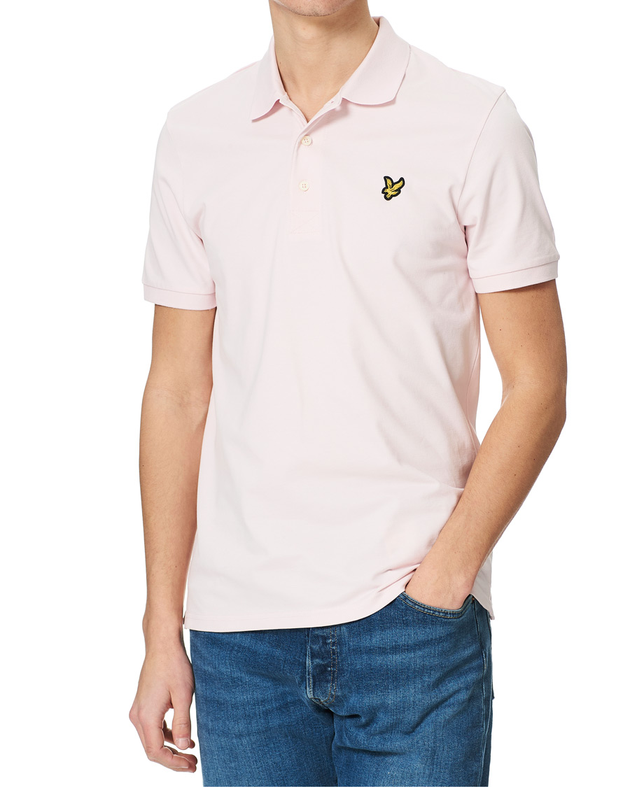 Herre | Polotrøjer | Lyle & Scott | Plain Organic Cotton Pique Polo Shirt Light Pink
