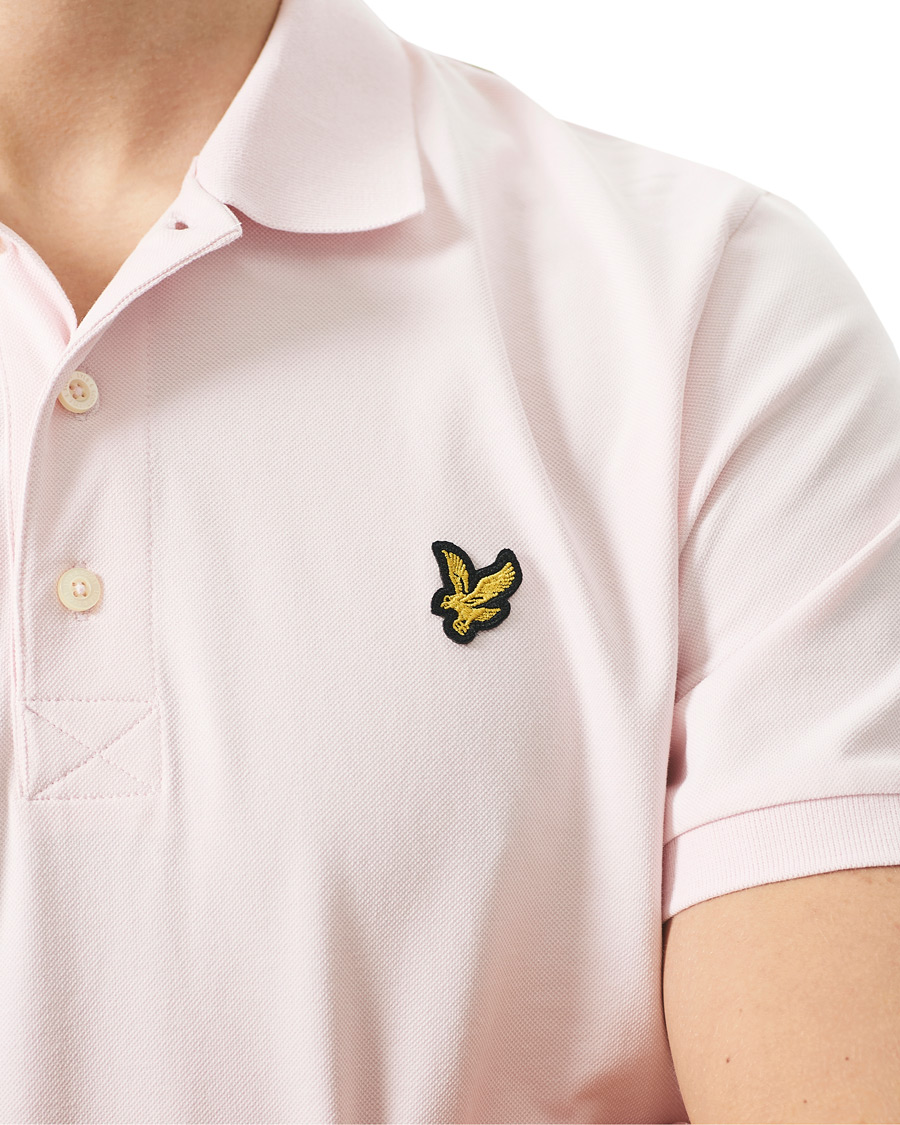 Herre | Polotrøjer | Lyle & Scott | Plain Organic Cotton Pique Polo Shirt Light Pink