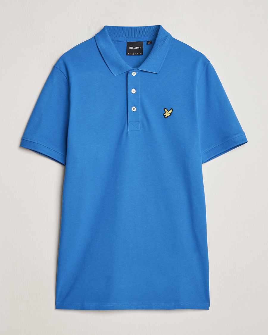 Herre | Polotrøjer | Lyle & Scott | Plain Pique Polo Spring Blue