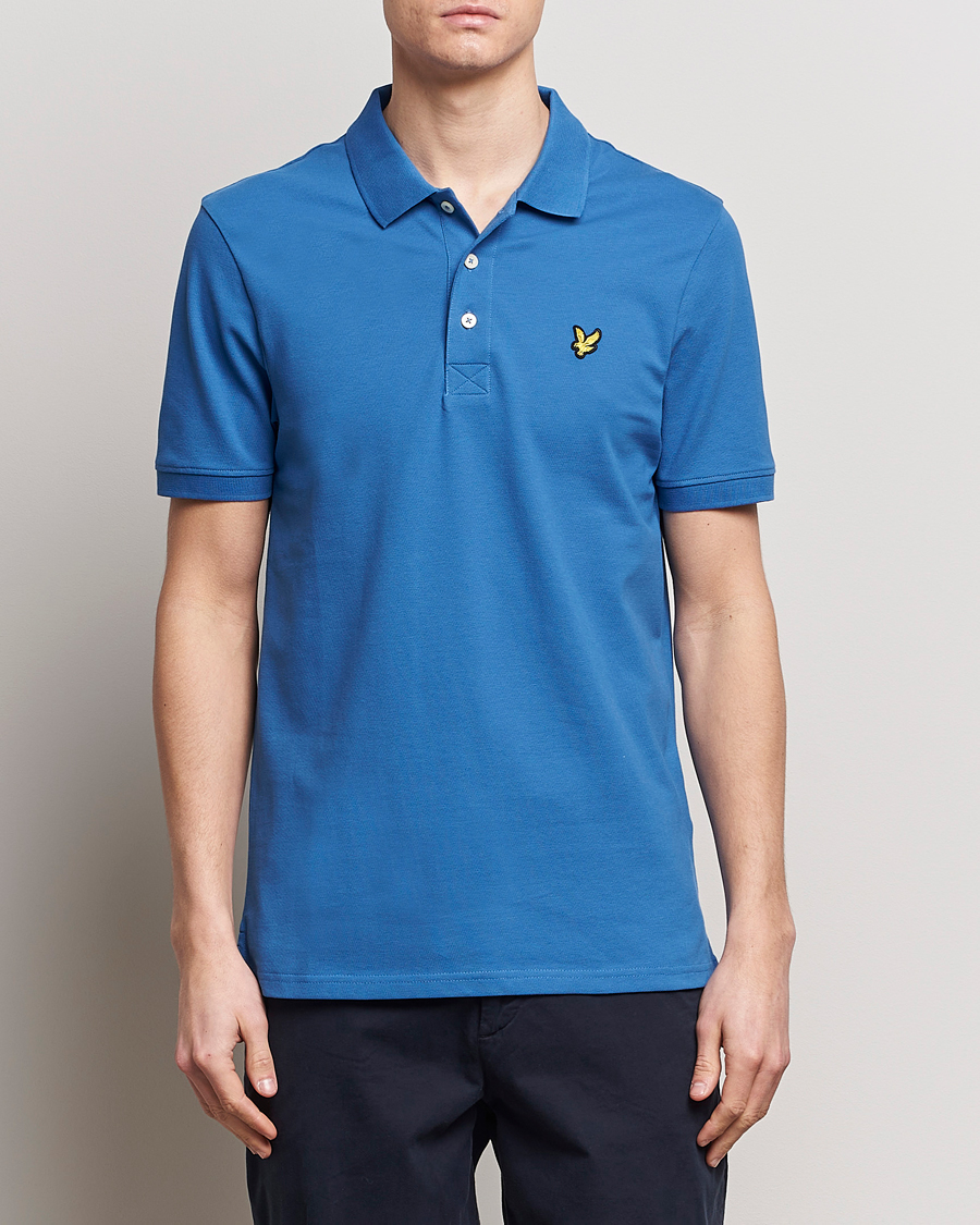 Herre | Tøj | Lyle & Scott | Plain Pique Polo Spring Blue