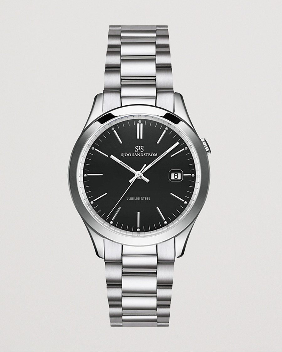 Herre | Sjöö Sandström Jubilee Steel Quartz 40mm Black/Steel | Sjöö Sandström | Jubilee Steel Quartz 40mm Black/Steel