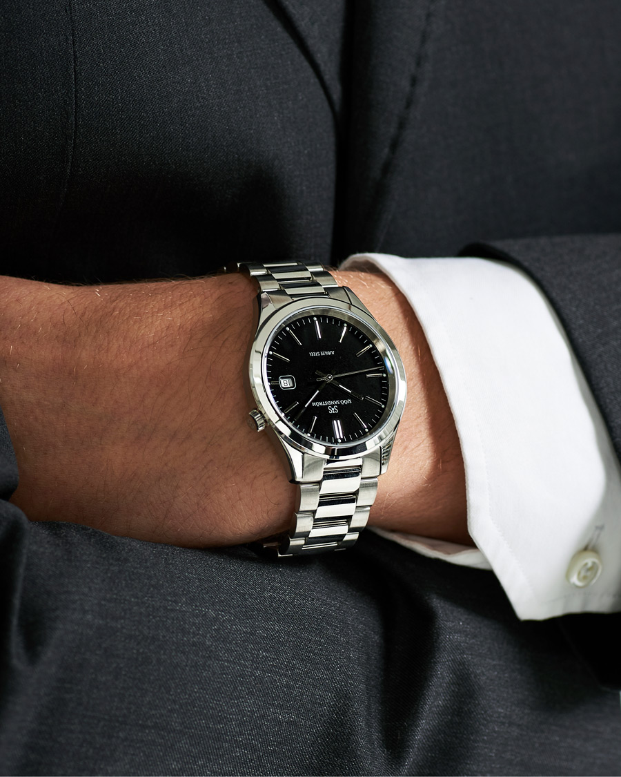 Herre | Sjöö Sandström Jubilee Steel Quartz 40mm Black/Steel | Sjöö Sandström | Jubilee Steel Quartz 40mm Black/Steel
