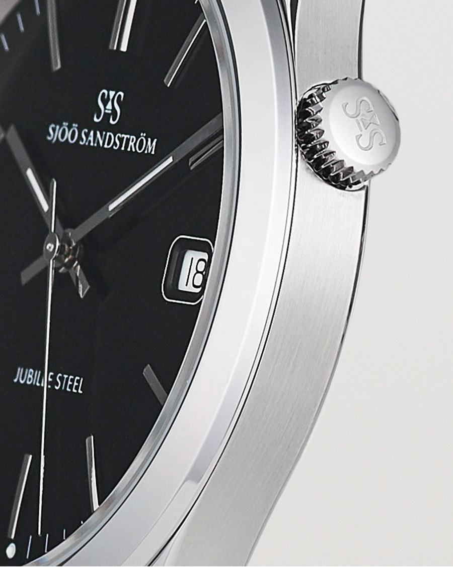 Herre | Sjöö Sandström Jubilee Steel Quartz 40mm Black/Steel | Sjöö Sandström | Jubilee Steel Quartz 40mm Black/Steel