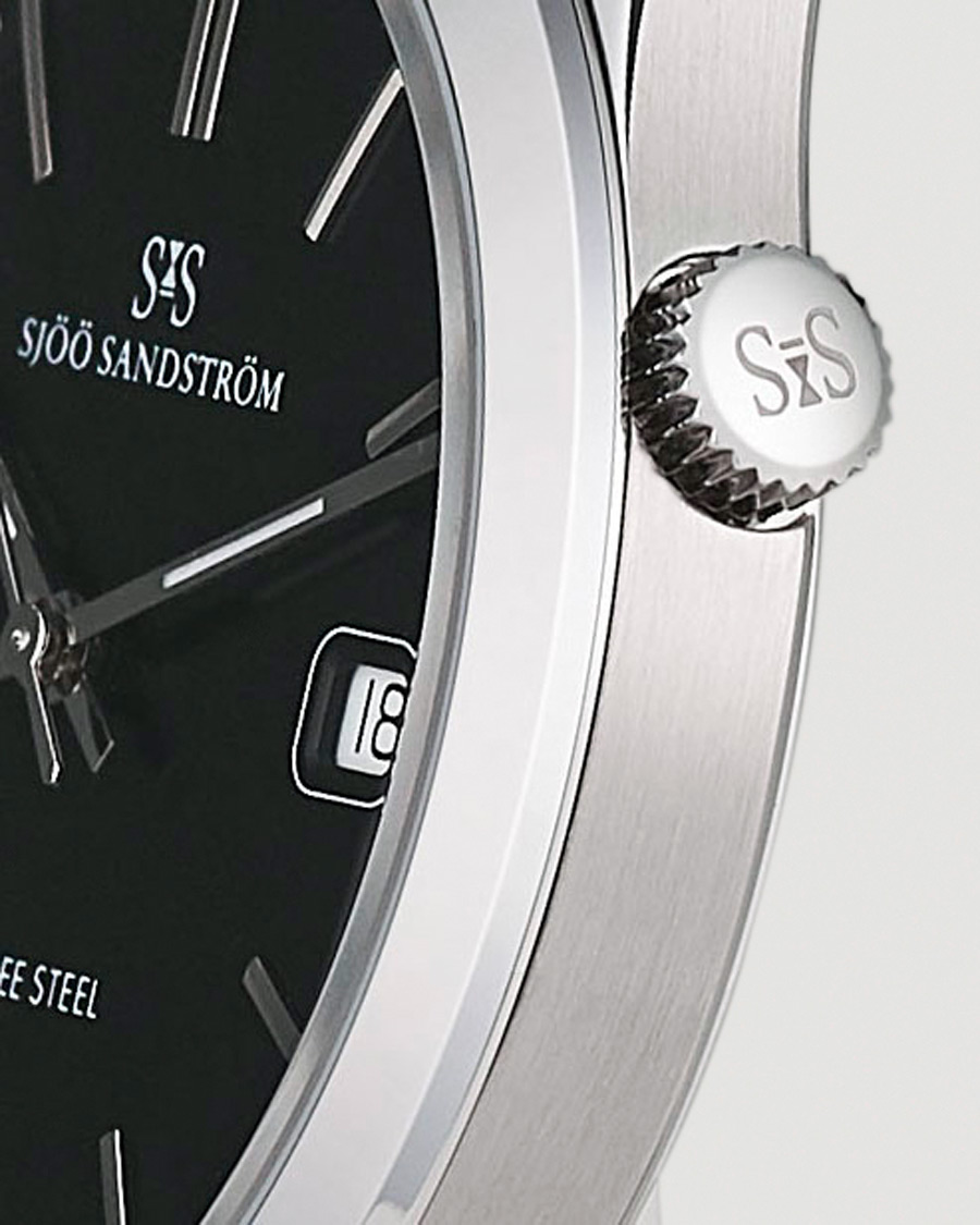 Herre | Sjöö Sandström Jubilee Steel Quartz 40mm Black/Black Calf | Sjöö Sandström | Jubilee Steel Quartz 40mm Black/Black Calf