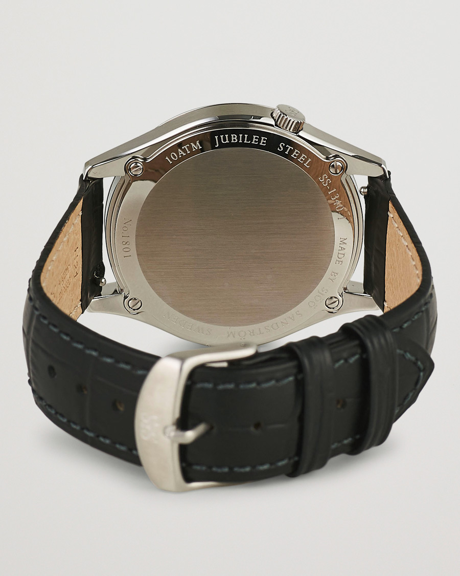 Herre | Sjöö Sandström Jubilee Steel Quartz 40mm Black/Black Calf | Sjöö Sandström | Jubilee Steel Quartz 40mm Black/Black Calf
