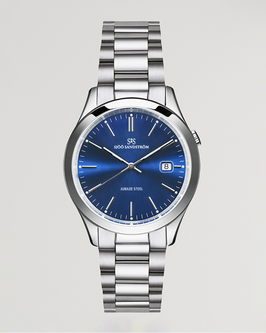 Herre | Sjöö Sandström Jubilee Steel Quartz 40mm Blue/Steel | Sjöö Sandström | Jubilee Steel Quartz 40mm Blue/Steel