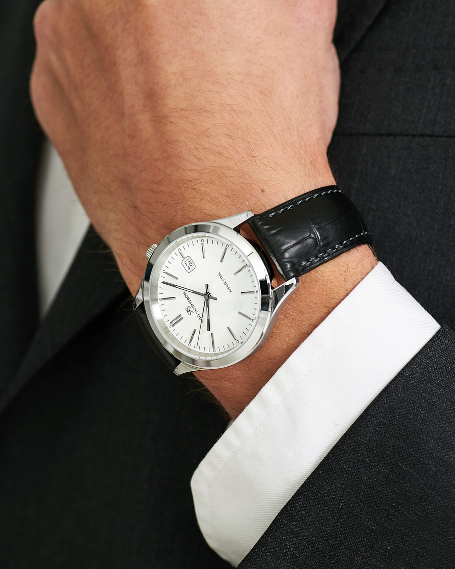 Herre | Sjöö Sandström | Sjöö Sandström | Jubilee Steel Quartz 40mm White/Black Calf