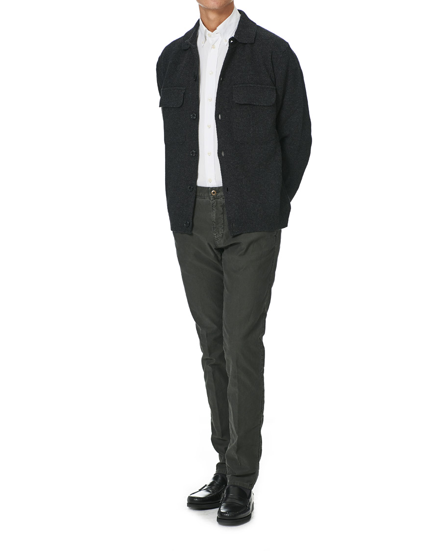 Herre | Trøjer | Oscar Jacobson | Logan Wool Cardigan Charcoal