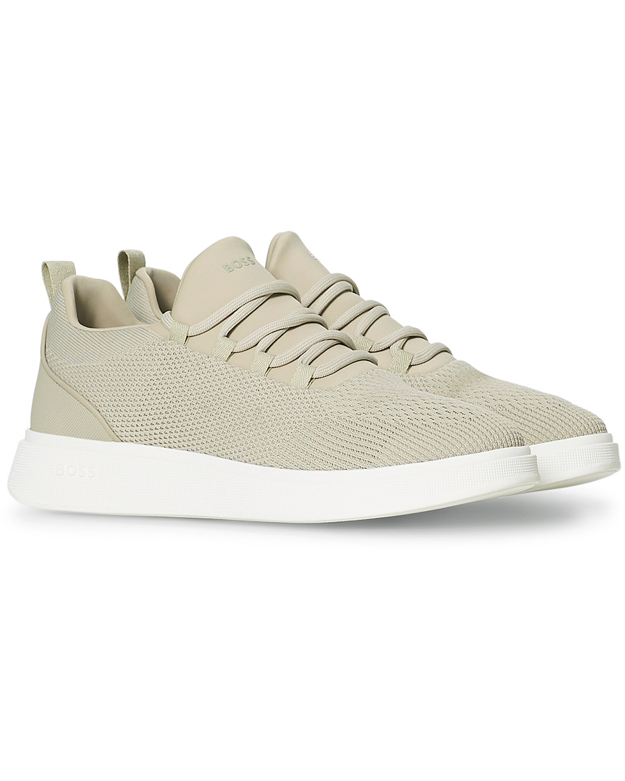Herre | BOSS Bulton Running Mesh Sneaker Beige | BOSS BLACK | BOSS Bulton Running Mesh Sneaker Beige