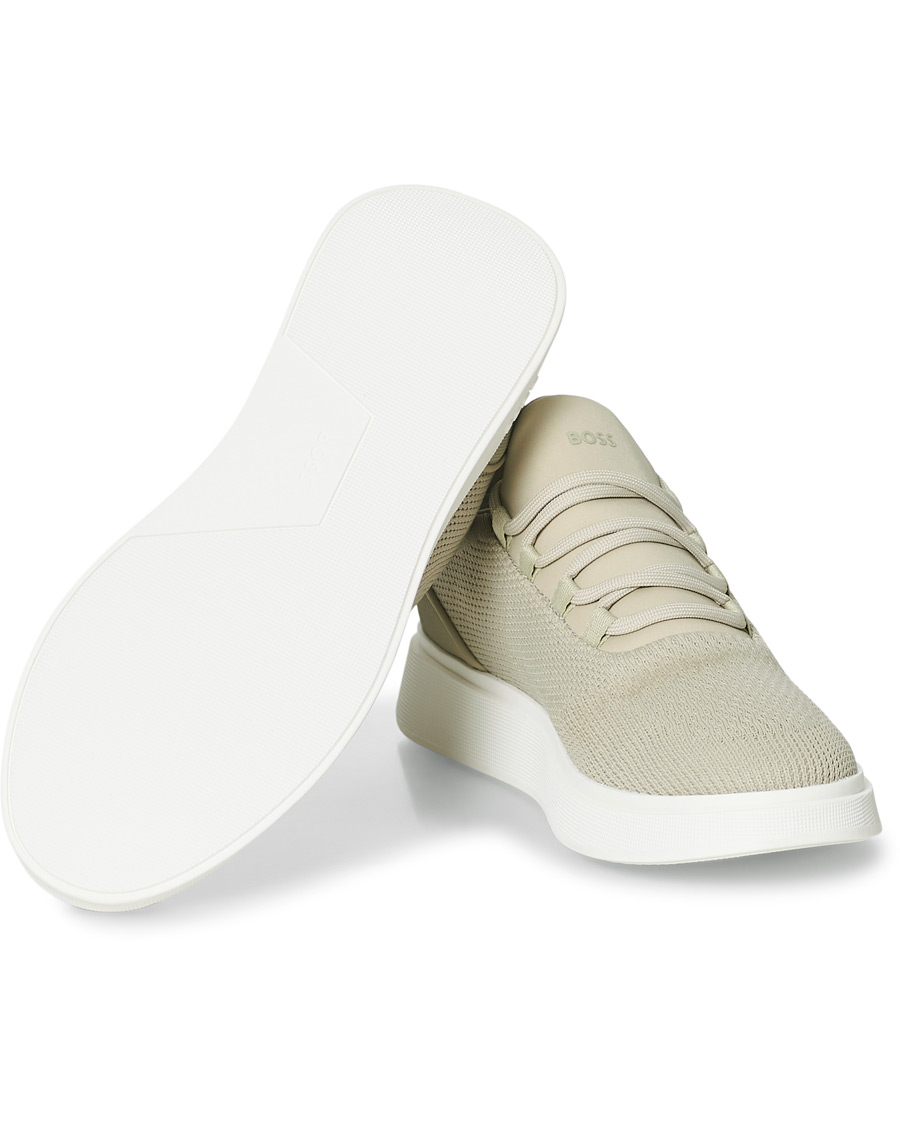 Herre | BOSS Bulton Running Mesh Sneaker Beige | BOSS BLACK | BOSS Bulton Running Mesh Sneaker Beige