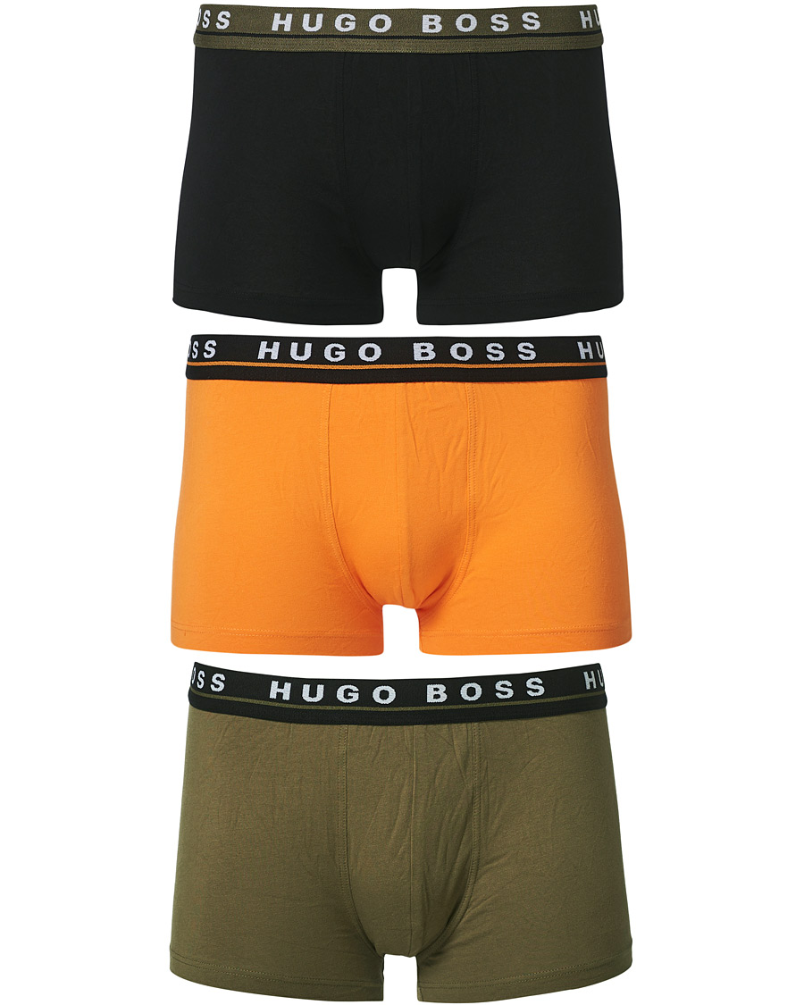 Herre | Undertøj | BOSS BLACK | BOSS 3-Pack Trunk Boxer Shorts Black/Orange/Green