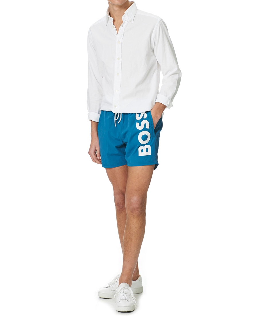 Herre | Badebukser | BOSS BLACK | BOSS Octopus Logo Swimtrunks Open Green
