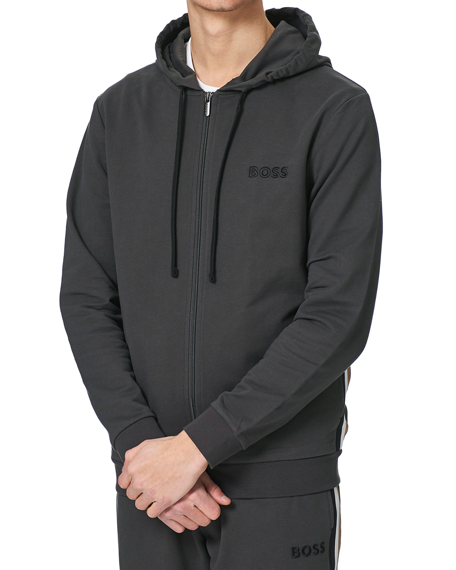 Herre | Trøjer | BOSS BLACK | BOSS Heritage Tracksuit Full-Zip Hoodie Dark Grey