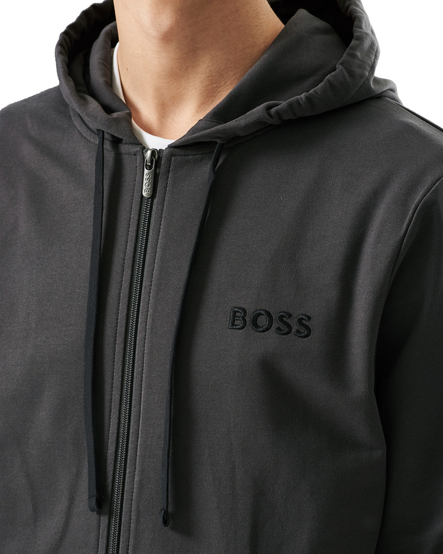 Herre | Trøjer | BOSS BLACK | BOSS Heritage Tracksuit Full-Zip Hoodie Dark Grey