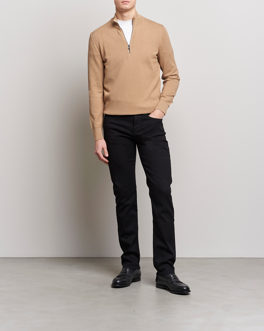 Herre | Trøjer | BOSS BLACK | Ebrando Half-Zip Medium Beige