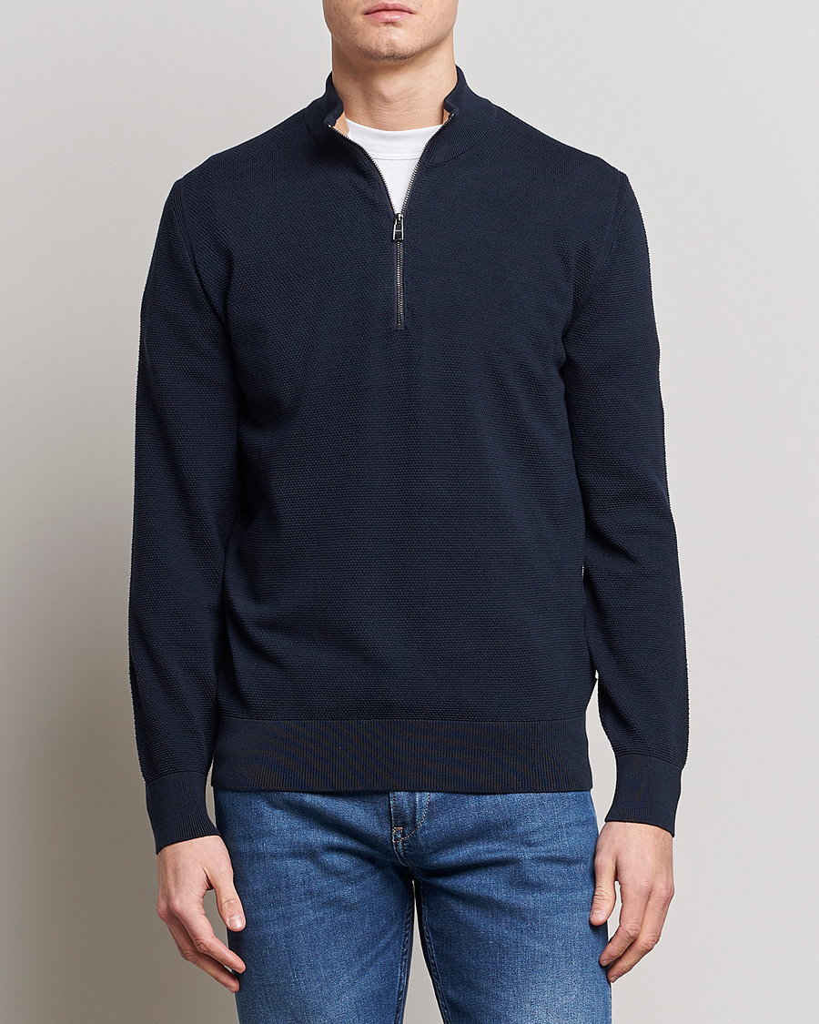 Herre | Trøjer | BOSS BLACK | Ebrando Half-Zip Dark Blue