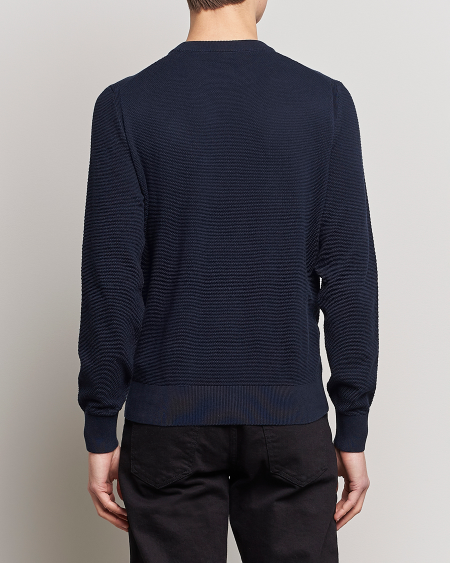 Herre | Trøjer | BOSS BLACK | Ecaio Knitted Structured Sweater Dark Blue