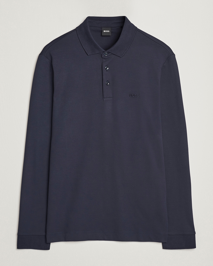 Herre | Trøjer | BOSS BLACK | Pado Knitted Polo Shirt Dark Blue