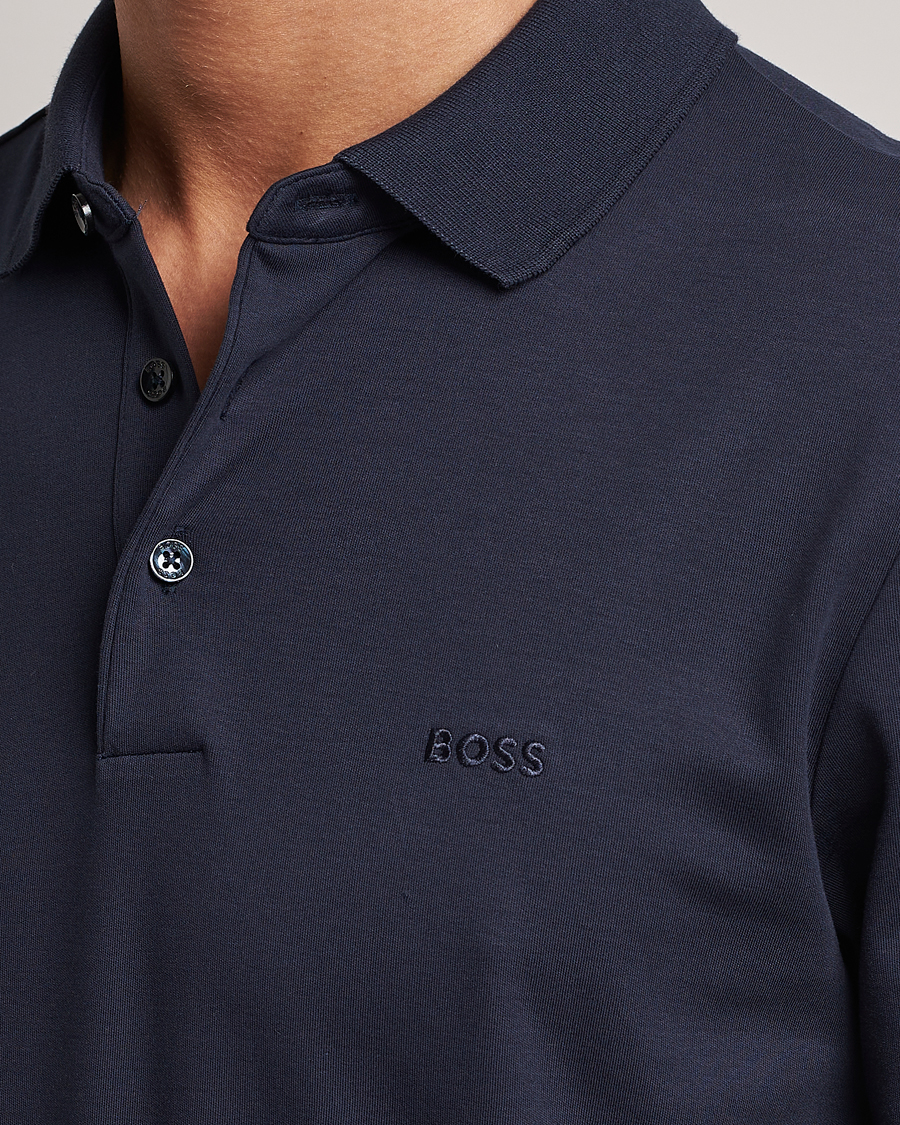 Herre | Trøjer | BOSS BLACK | Pado Knitted Polo Shirt Dark Blue