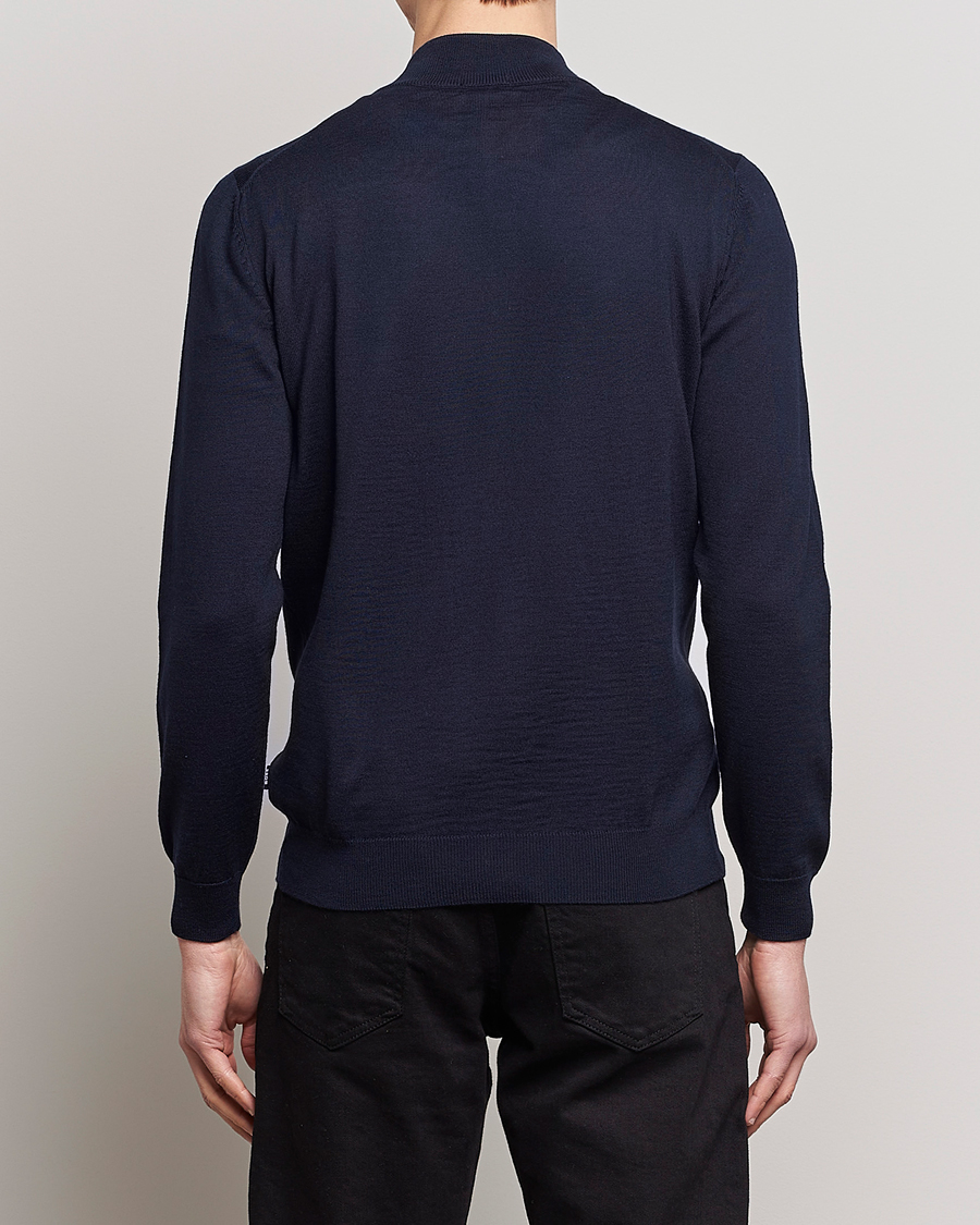 Herre | Trøjer | BOSS BLACK | Balonso Full-Zip Sweater Dark Blue