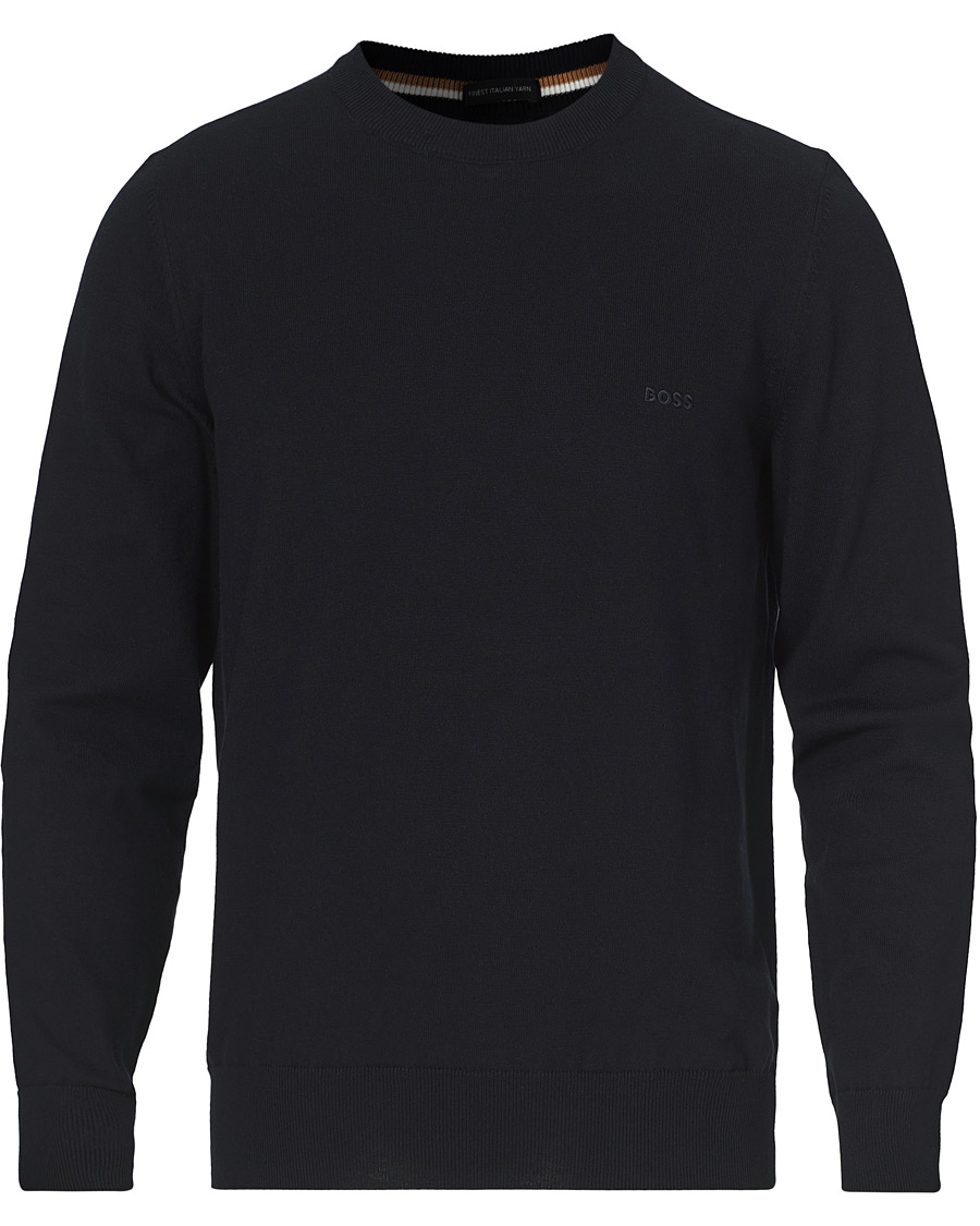 Herre | Trøjer | BOSS BLACK | BOSS Pacas Knitted Pullover Dark Blue