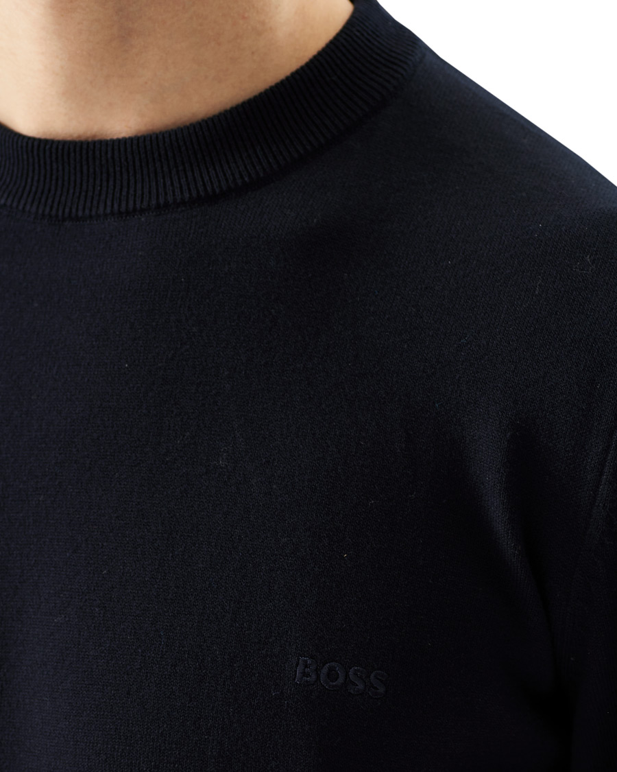 Herre | Trøjer | BOSS BLACK | BOSS Pacas Knitted Pullover Dark Blue