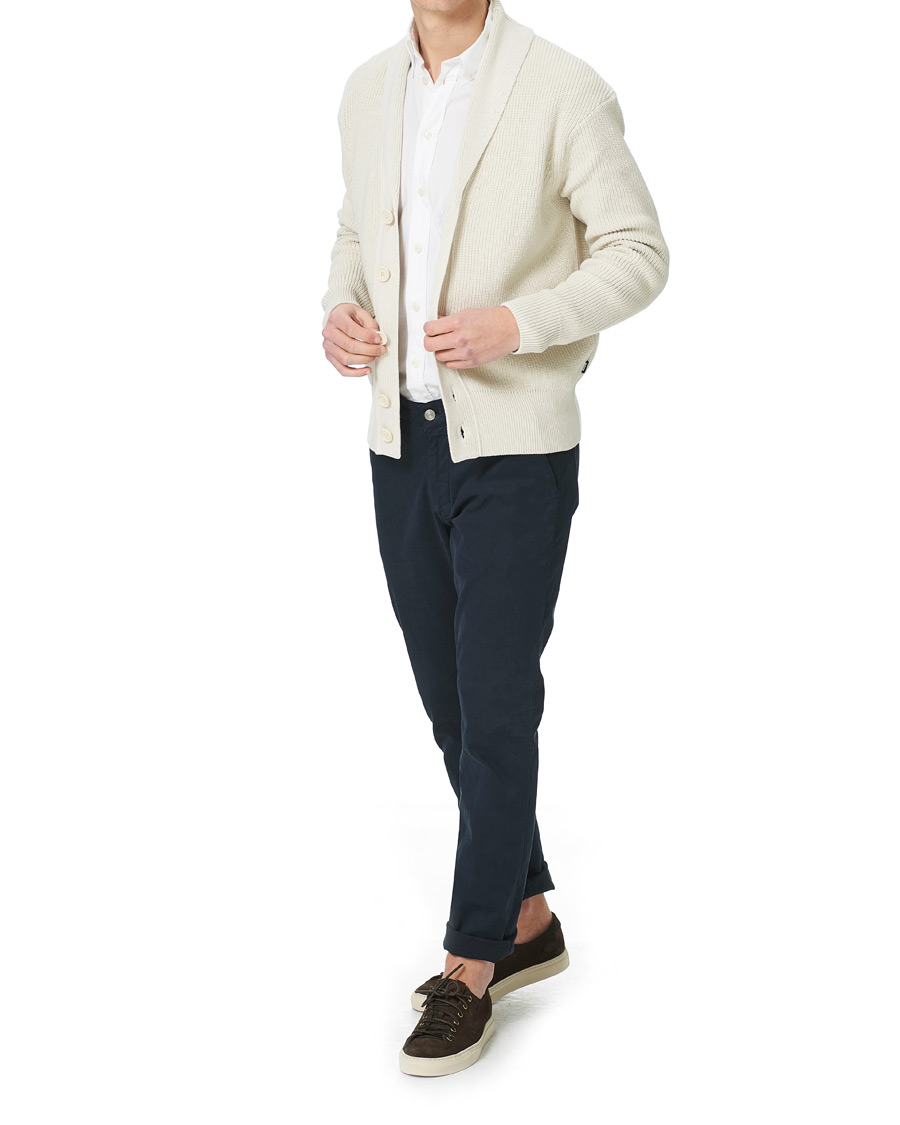 Herre | Trøjer | BOSS BLACK | BOSS Etion Shawl Collar Cardigan Open White