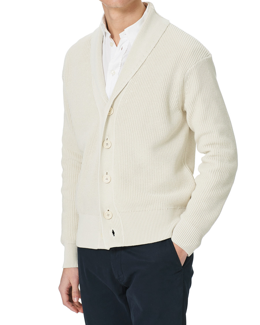 Herre | Trøjer | BOSS BLACK | BOSS Etion Shawl Collar Cardigan Open White