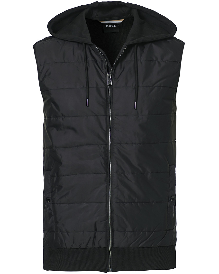 Herre | Jakker | BOSS BLACK | BOSS Landino Hybrid Hooded Vest Black