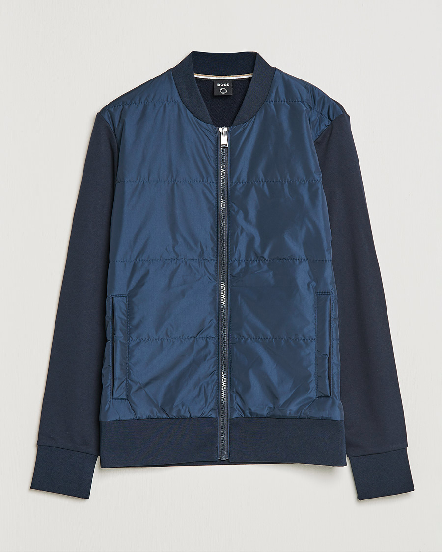 Herre | Jakker | BOSS BLACK | BOSS Skiles Hybrid Bomber Jacket Dark Blue