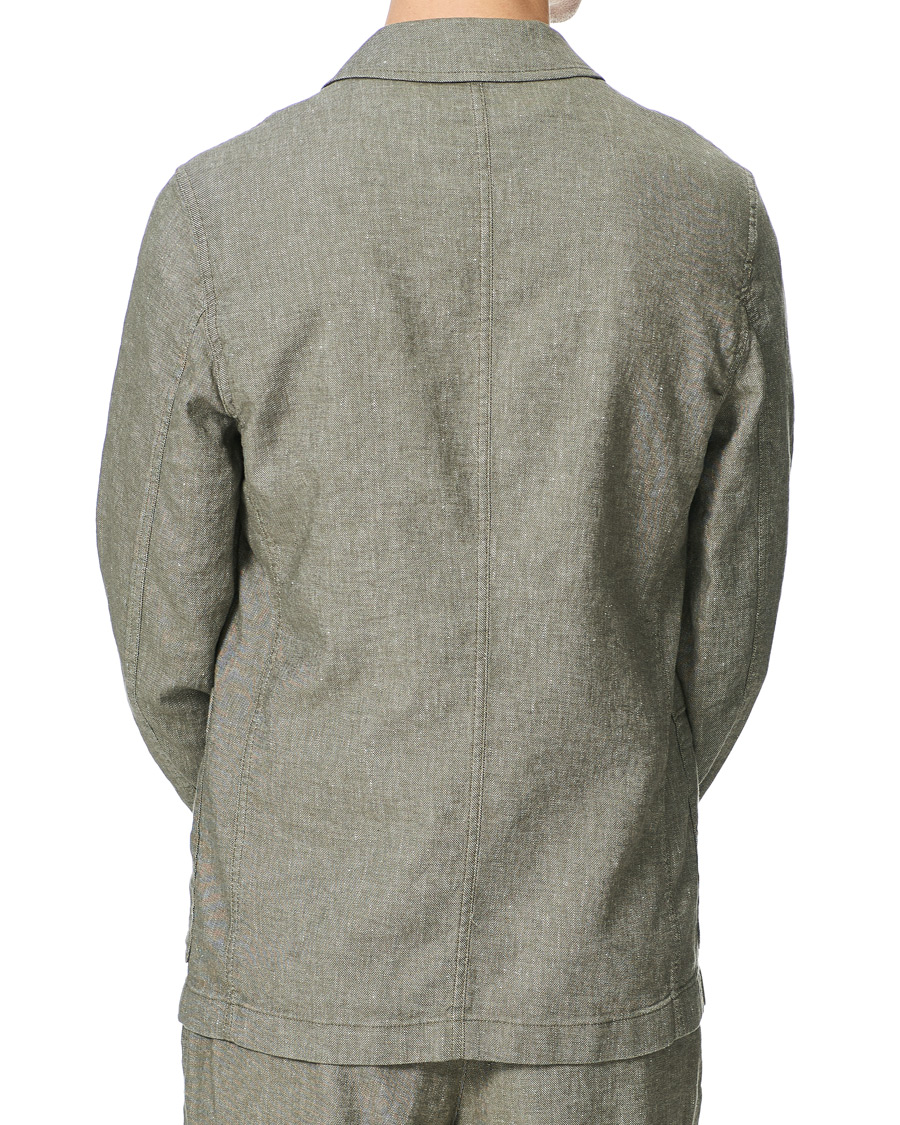 Herre | Blazere & jakker | BOSS BLACK | BOSS Carper Cotton/Linen Workwear Jacket Open Green