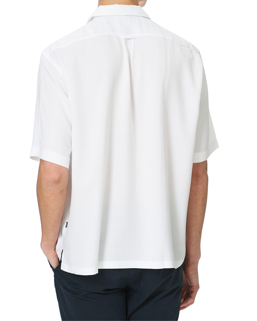 Herre | Skjorter | BOSS BLACK | BOSS Lars Resort Collar Short Sleeve Shirt White