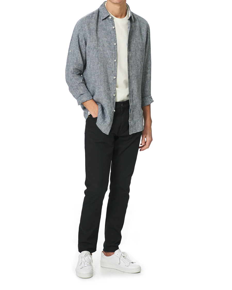 Herre | Skjorter | BOSS BLACK | BOSS Lukas Linen Shirt Dark Blue