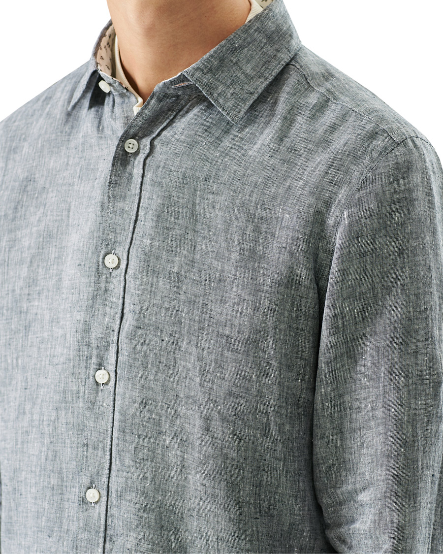 Herre | Skjorter | BOSS BLACK | BOSS Lukas Linen Shirt Dark Blue
