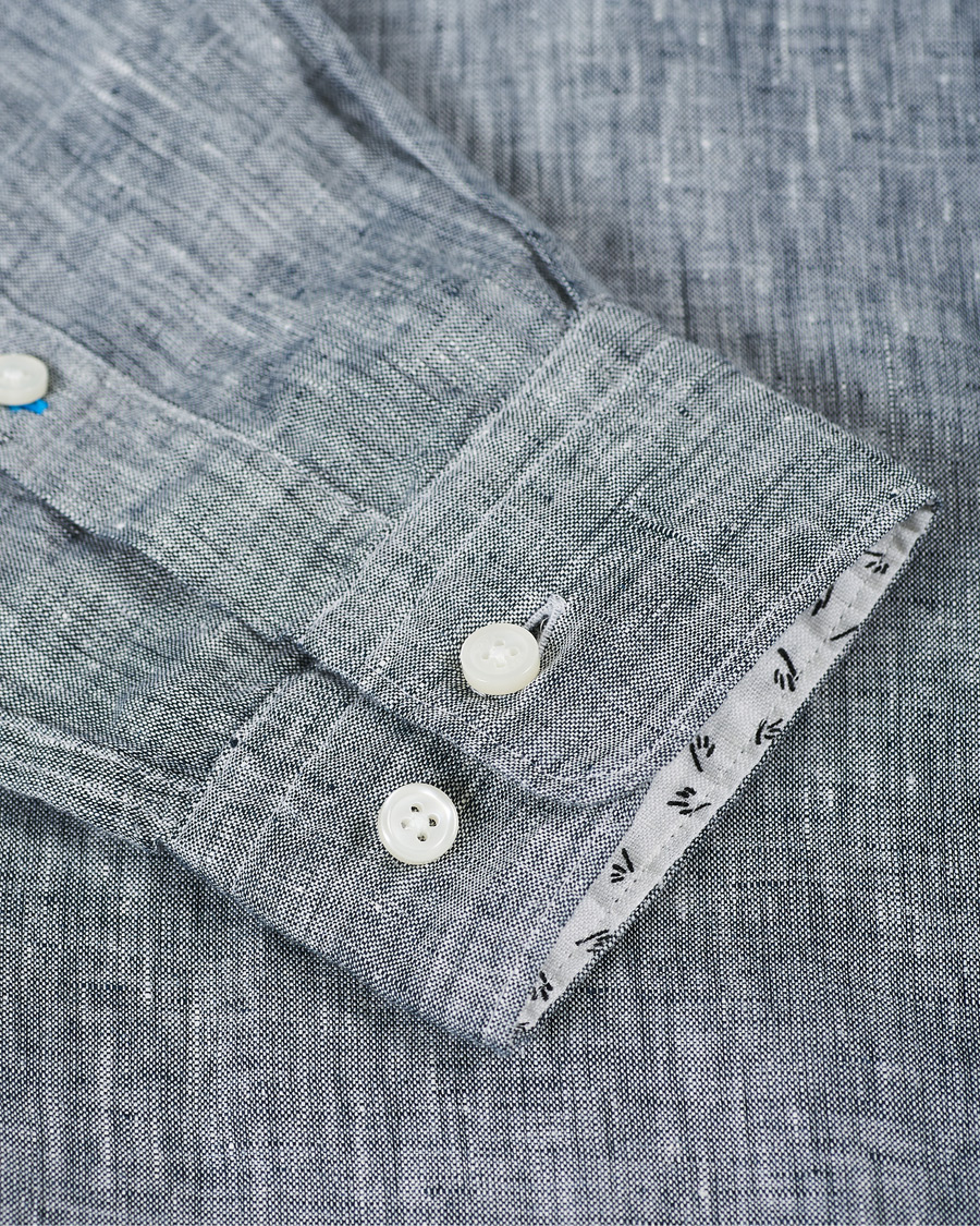 Herre | Skjorter | BOSS BLACK | BOSS Lukas Linen Shirt Dark Blue