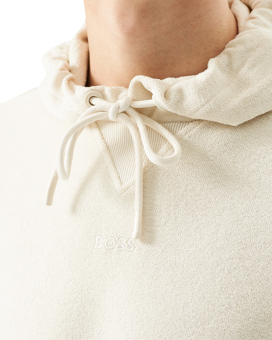 Herre | Trøjer | BOSS ORANGE | BOSS Casual Wetowel Terry Hoodie Open White