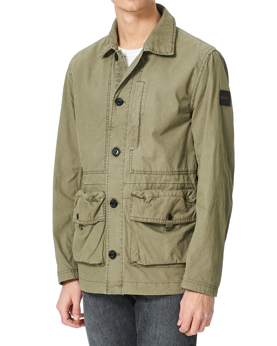 Herre | Jakker | BOSS ORANGE | BOSS Casual Osmar Field Jacket Open Green