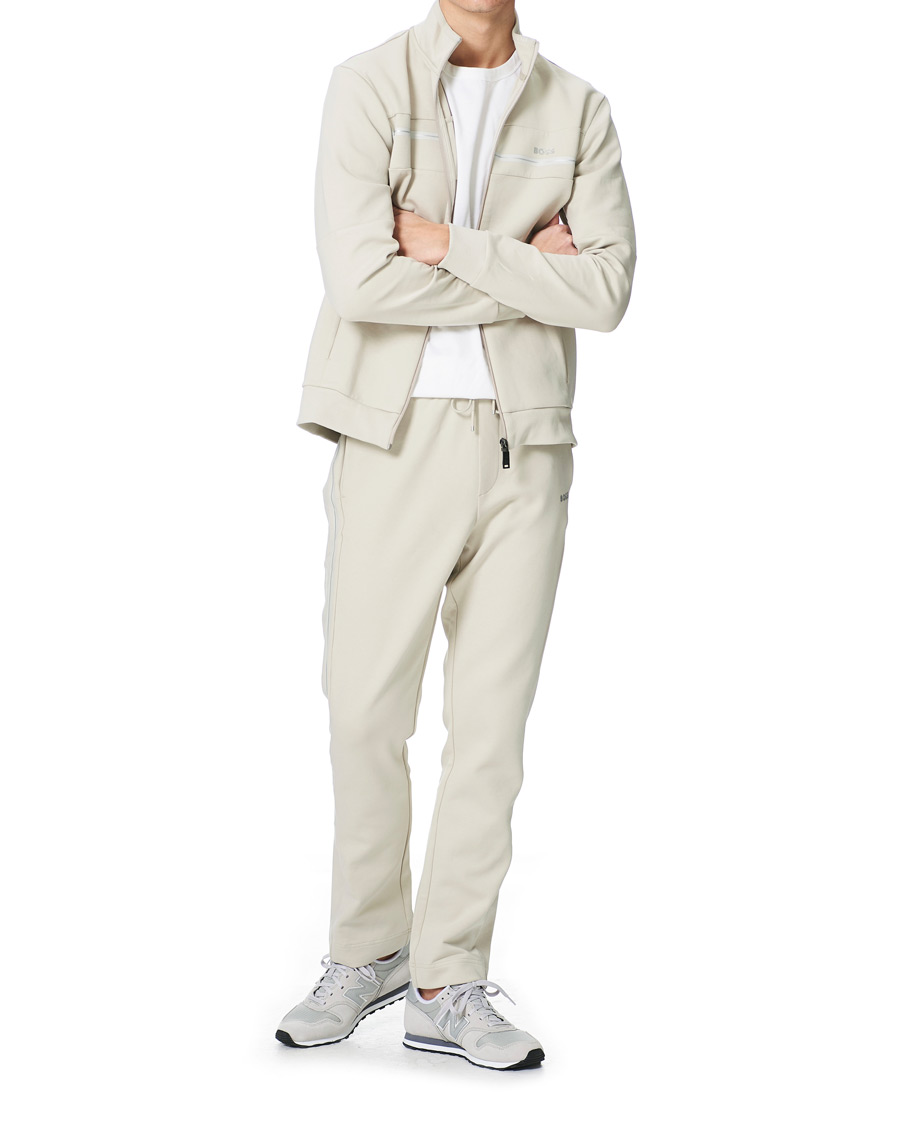 Herre | Trøjer | BOSS GREEN | BOSS Athleisure Skaz Full Zip Light Beige