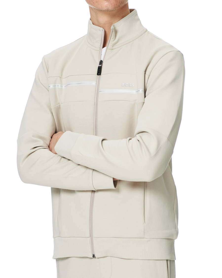 Herre | Trøjer | BOSS GREEN | BOSS Athleisure Skaz Full Zip Light Beige