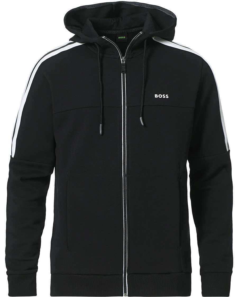 Herre | Trøjer | BOSS GREEN | BOSS Athleisure Saggy Full Zip Hoodie Black