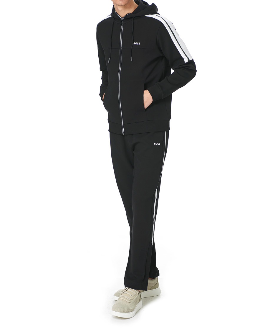 Herre | Trøjer | BOSS GREEN | BOSS Athleisure Saggy Full Zip Hoodie Black