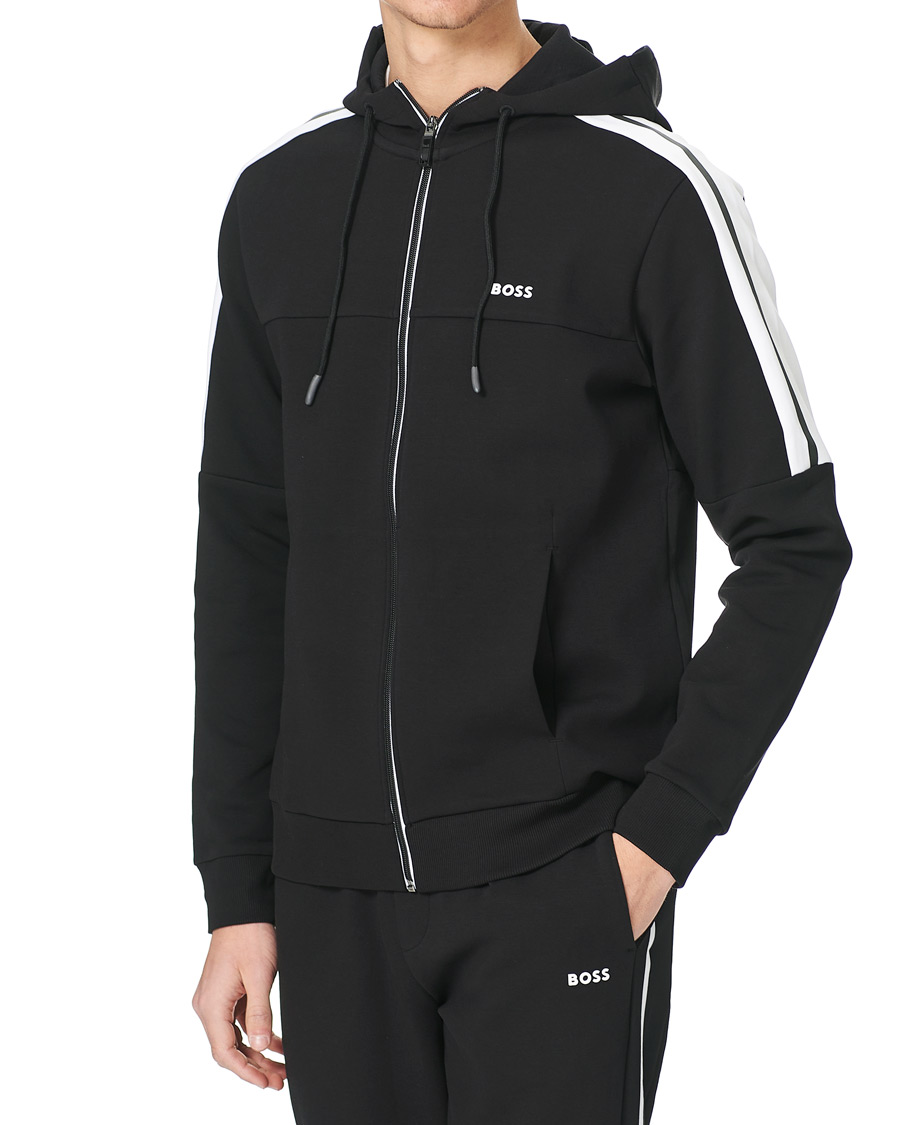 Herre | Trøjer | BOSS GREEN | BOSS Athleisure Saggy Full Zip Hoodie Black