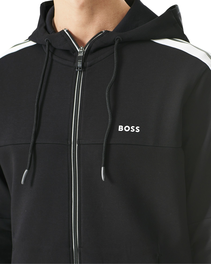 Herre | Trøjer | BOSS GREEN | BOSS Athleisure Saggy Full Zip Hoodie Black