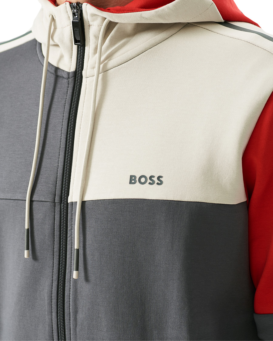 Herre | Trøjer | BOSS GREEN | BOSS Athleisure Saggy Full Zip Hoodie Dark Grey