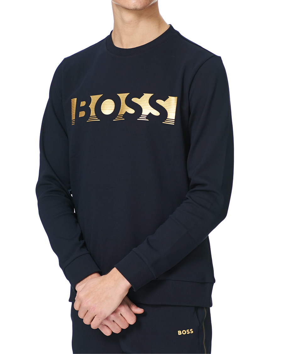 Herre | Trøjer | BOSS GREEN | BOSS Athleisure Salbo Sweatshirt Dark Blue