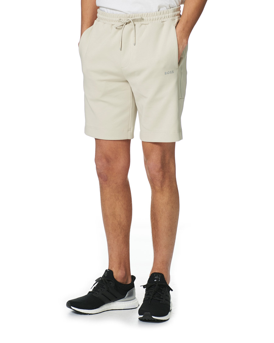 Herre | Shorts | BOSS GREEN | BOSS Athleisure Headlo Sweatshorts Light Beige