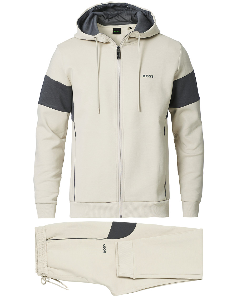 Herre | Trøjer | BOSS GREEN | BOSS Athleisure Tracksuit Set Light Beige