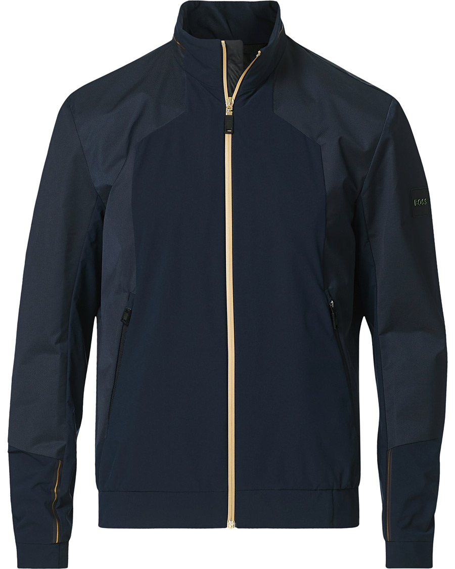 Herre | Jakker | BOSS GREEN | BOSS Athleisure Furio Taped Logo Jacket Dark Blue