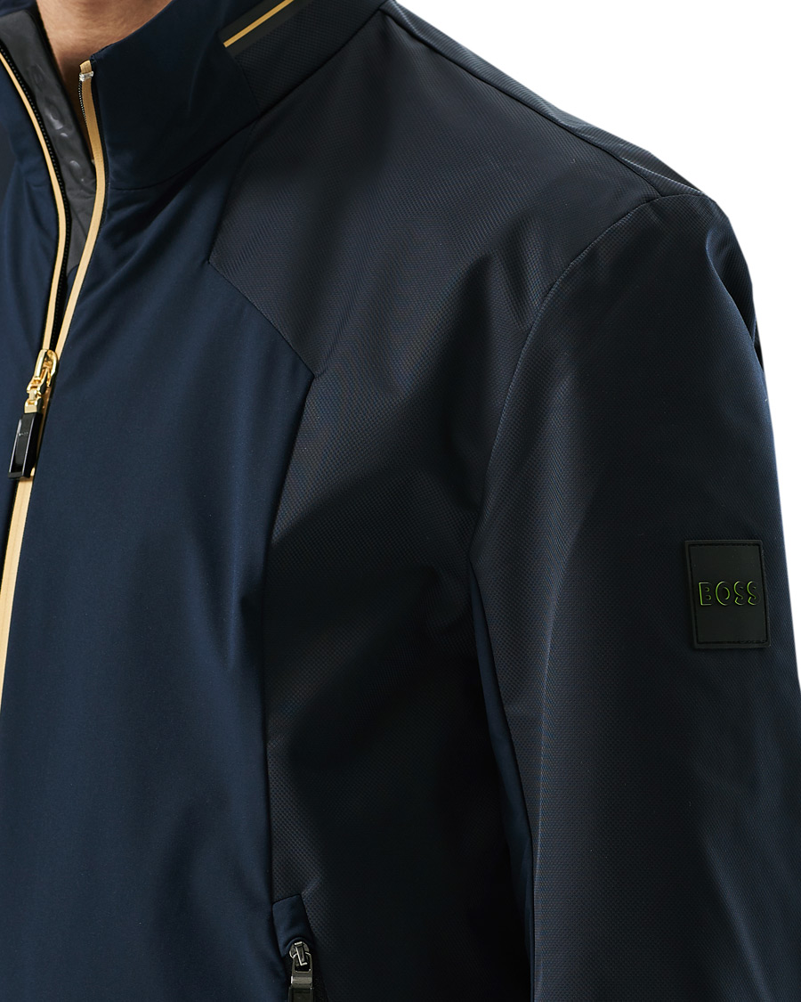 Herre | Jakker | BOSS GREEN | BOSS Athleisure Furio Taped Logo Jacket Dark Blue