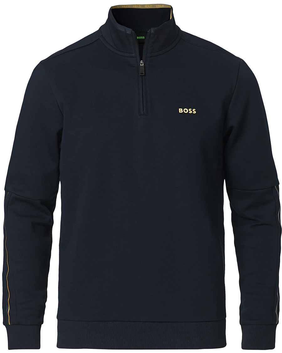 Herre | Trøjer | BOSS GREEN | BOSS Athleisure Sweat Half Zip Dark Blue